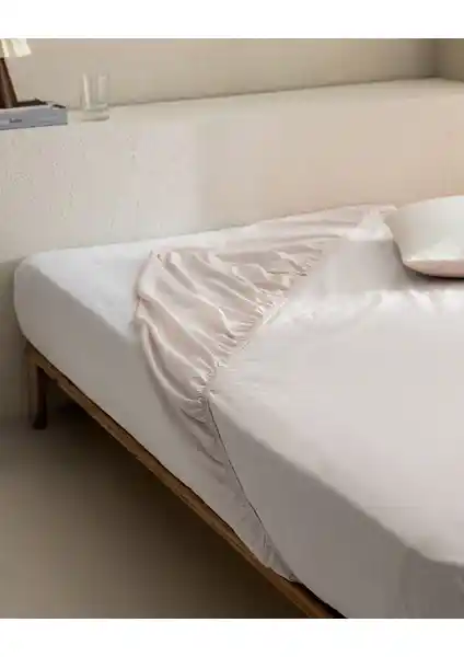 Madame Coco Manon Çift Kişilik %100 Pamuk Ranforce Lastikli Çarşaf Taş Rengi