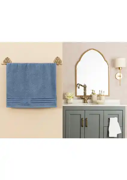 Madame Coco Maynor Bordürü Floşlu Yüz Havlusu Estetik ve Fonksiyonellik Bir Arada