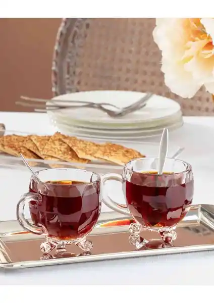 Madame Coco Priour 4'lü Çay Fincanı Seti Estetik ve Dayanıklı Tasarım