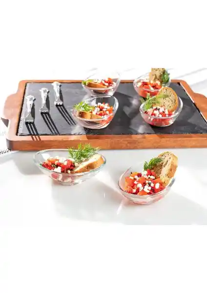 Madame Coco Toscolano 6'lı Mini Sosluk Seti Zarif ve Kullanışlı Cam Sunum Gereçleri