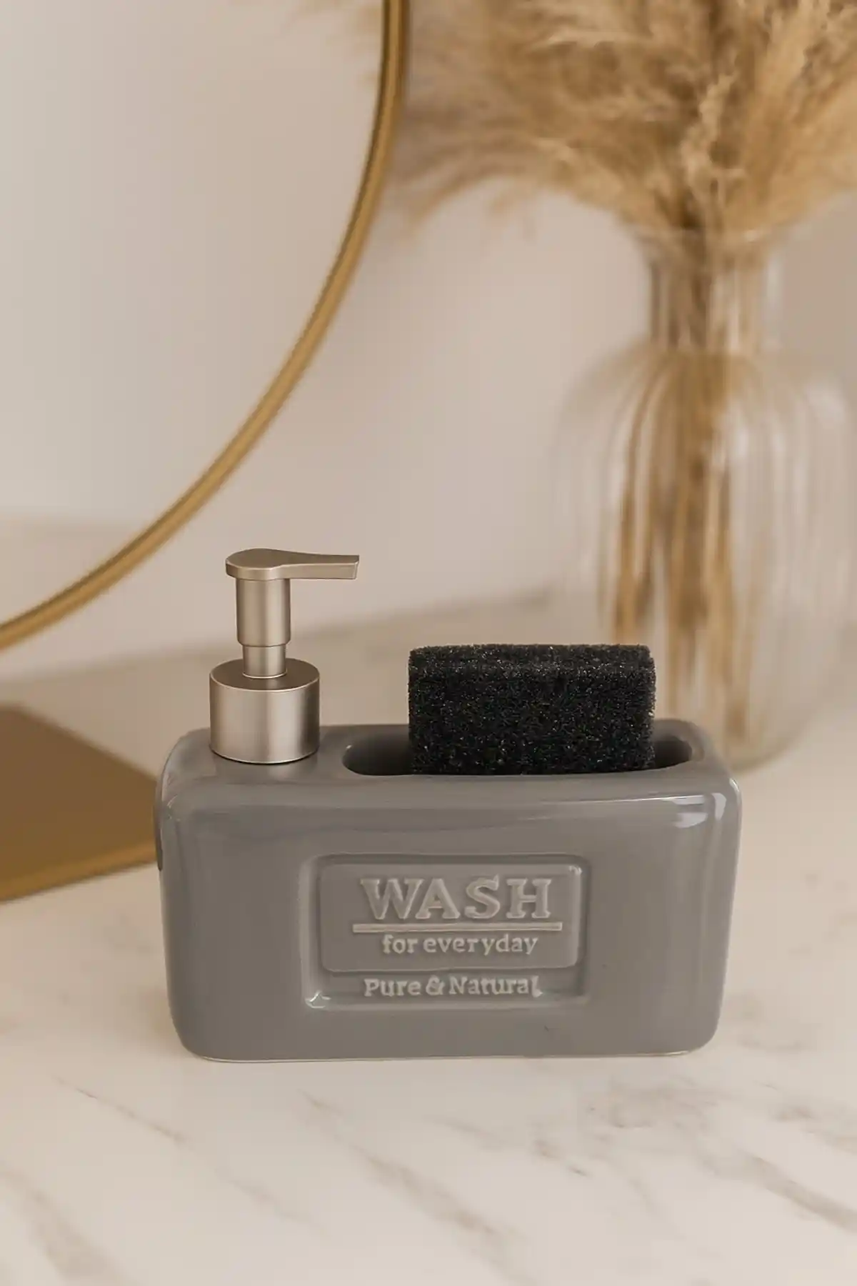 Makri Home Seramik Sabunluk Deterjanlık Modern Tasarım ve Fonksiyonellik