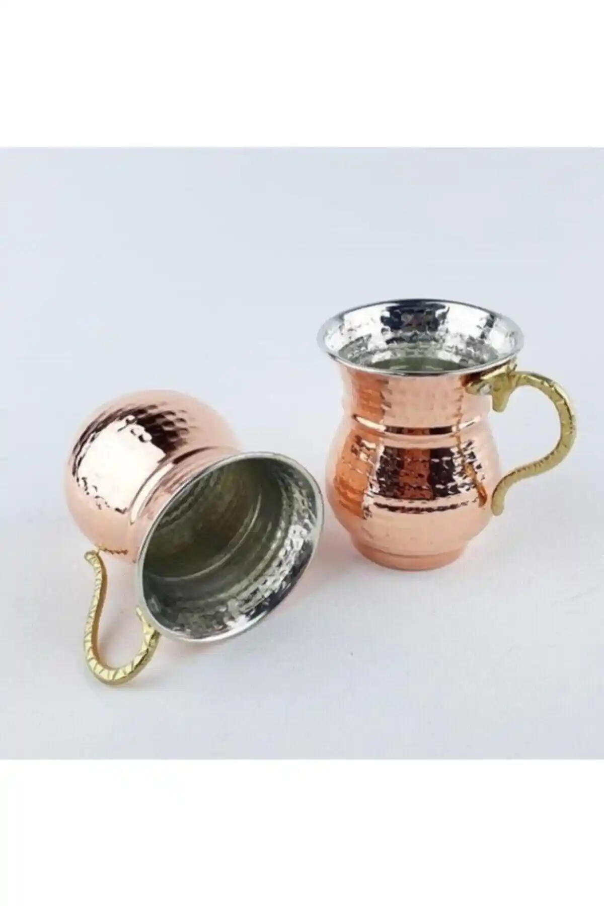 Maraton Bakır Kupa Bardak İkili Ayran Bardağı Şık ve Dayanıklı Tasarım