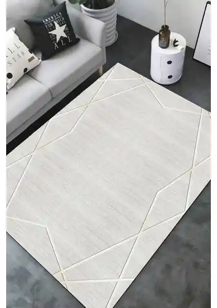 Marsa Halı Olivia Yıkanabilir Dijital Baskılı Kaymaz Tabanlı Modern Ev Dekorasyonu Halısı