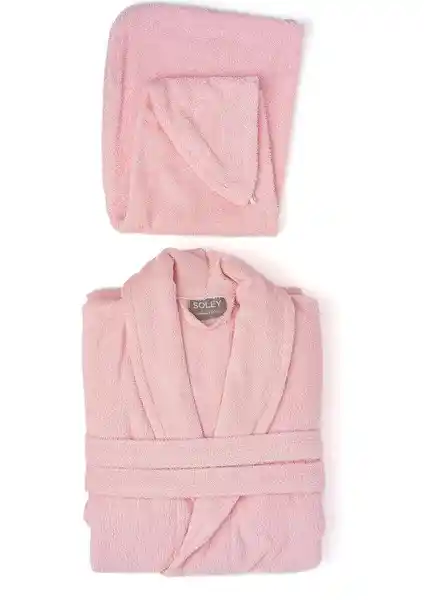 Mayda Soley %100 Pamuklu Bornoz ve Saç Bonesi Seti Yüksek Kalite Konforlu Tasarım