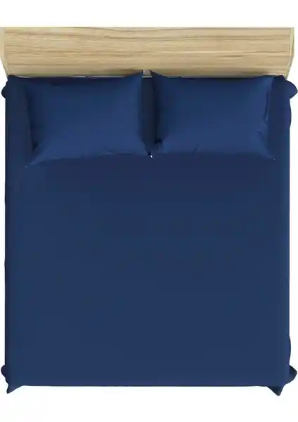Mertim Florence Çift Kişilik Lastikli Lacivert Çarşaf Yatak Odası İçin Şık ve Konforlu Seçenek