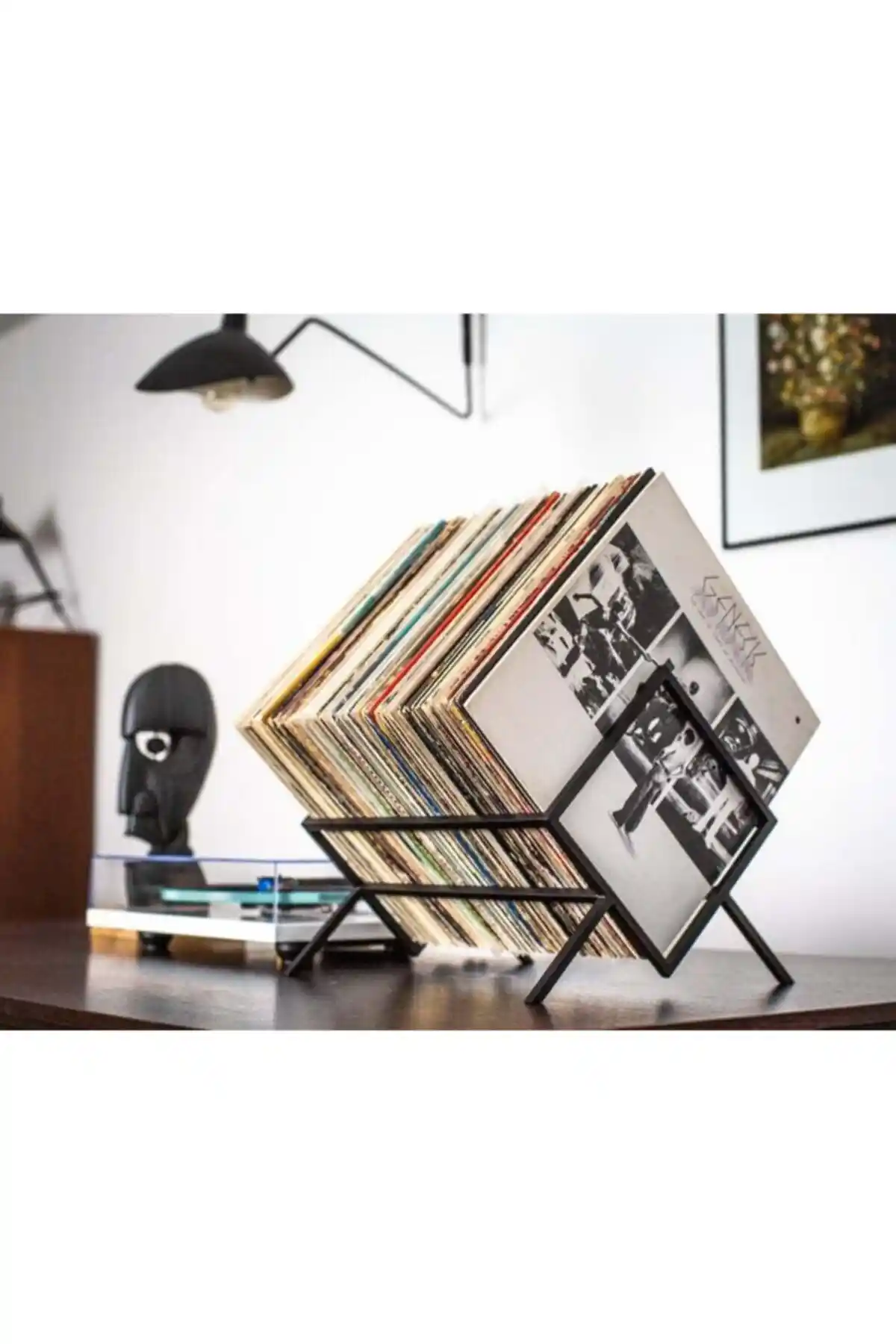 MERZANA Metal Plaklık Dergilik ve Kitaplık Modern ve Dayanıklı Tasarım