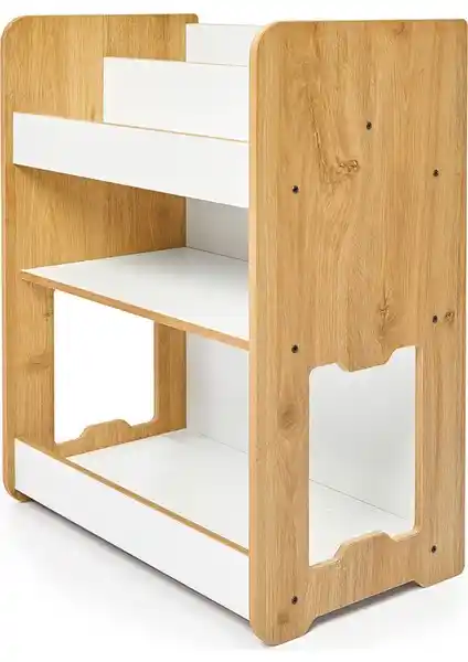 Minera Martı Ahşap Çok Amaçlı Montessori Oyuncak ve Kitaplık Ünitesi