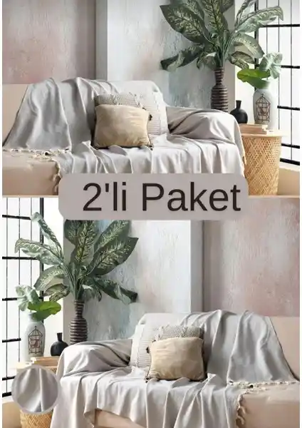 Miracolo Home Sık Dokuma Pamuklu Dekoratif Koltuk Örtüsü Seti: Estetik ve Dayanıklı Tasarım