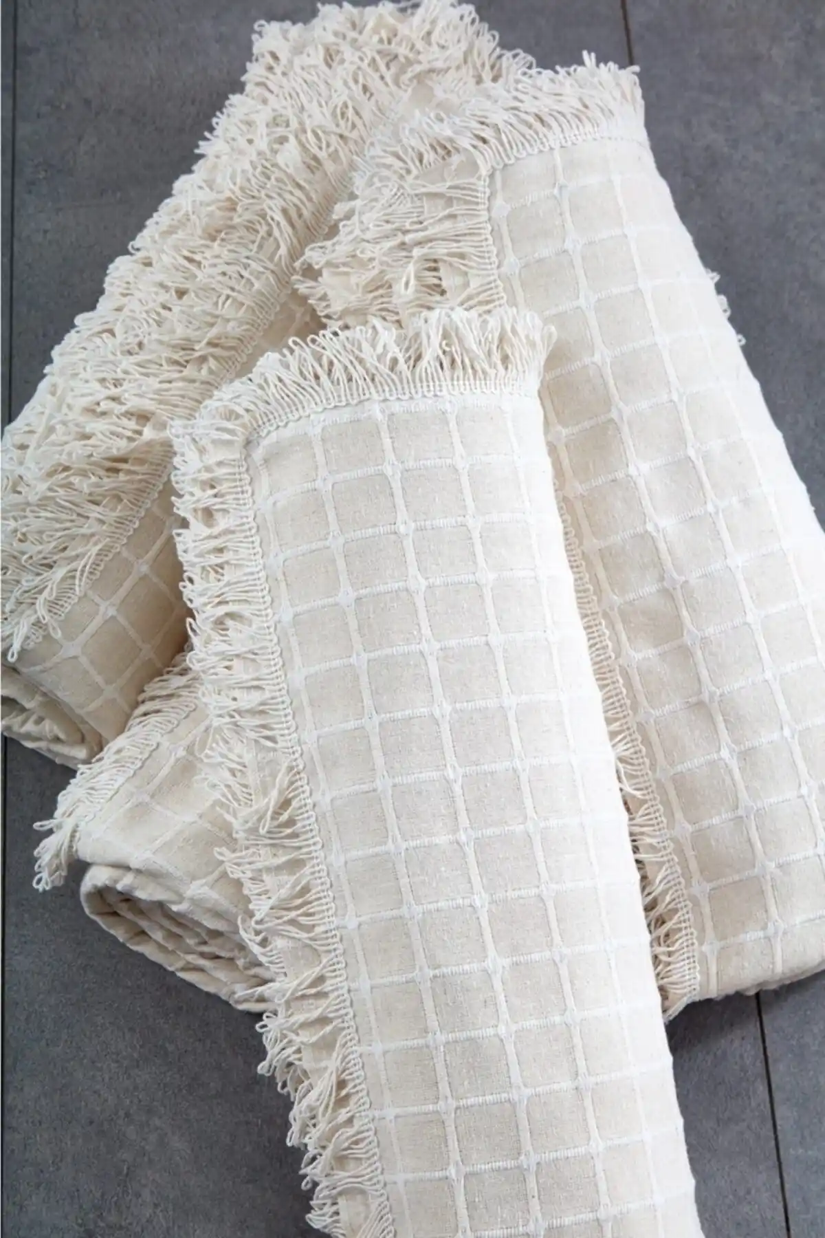 Miss Linda Home Collection %100 Pamuklu Buldan İşli Çekyat Örtüsü Modern ve Otantik Tasarım