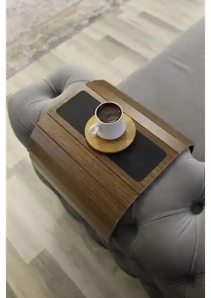 Mobitell Deri Tabanlı Kolçak Sehpası: Modern ve Çok Amaçlı Dekorasyon Parçası