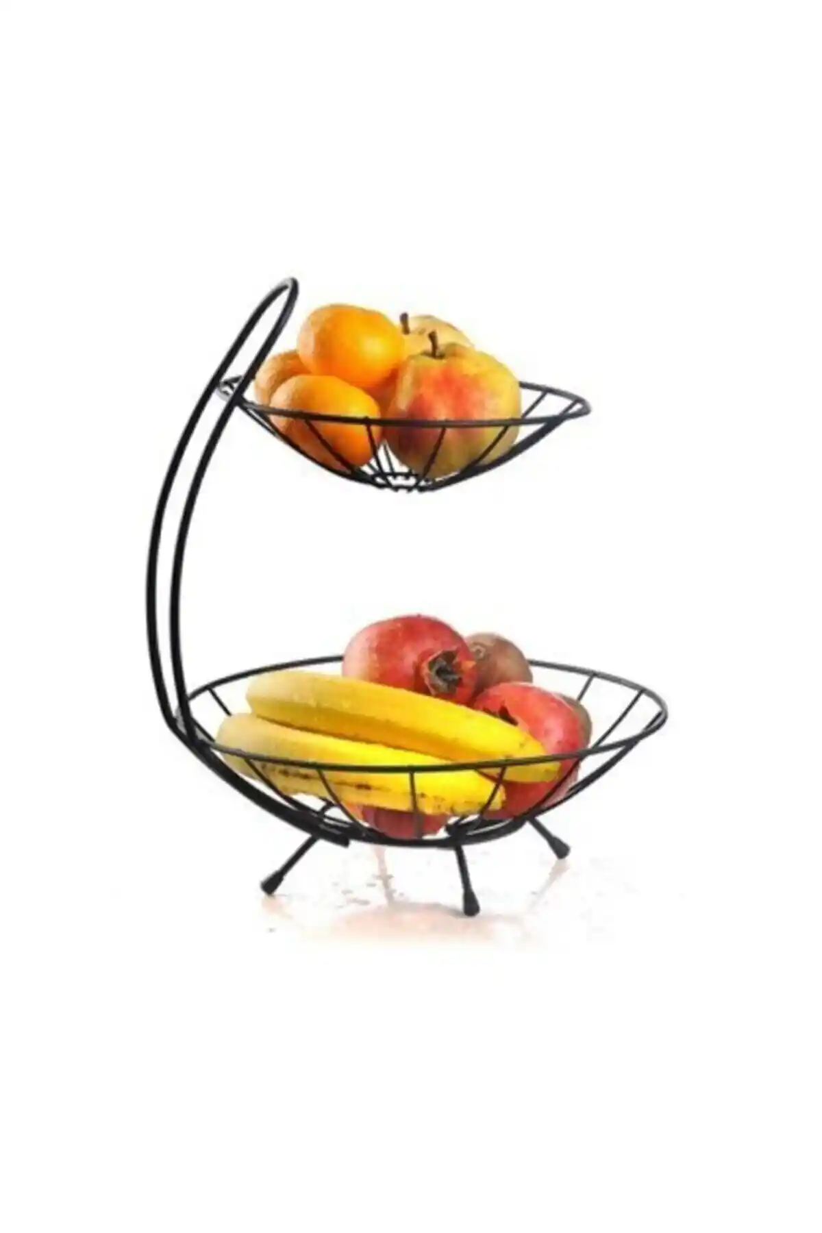 Modern ve Fonksiyonel 2 Katlı Metal Meyvelik ile Mutfak Dekorasyonunuzu Geliştirin