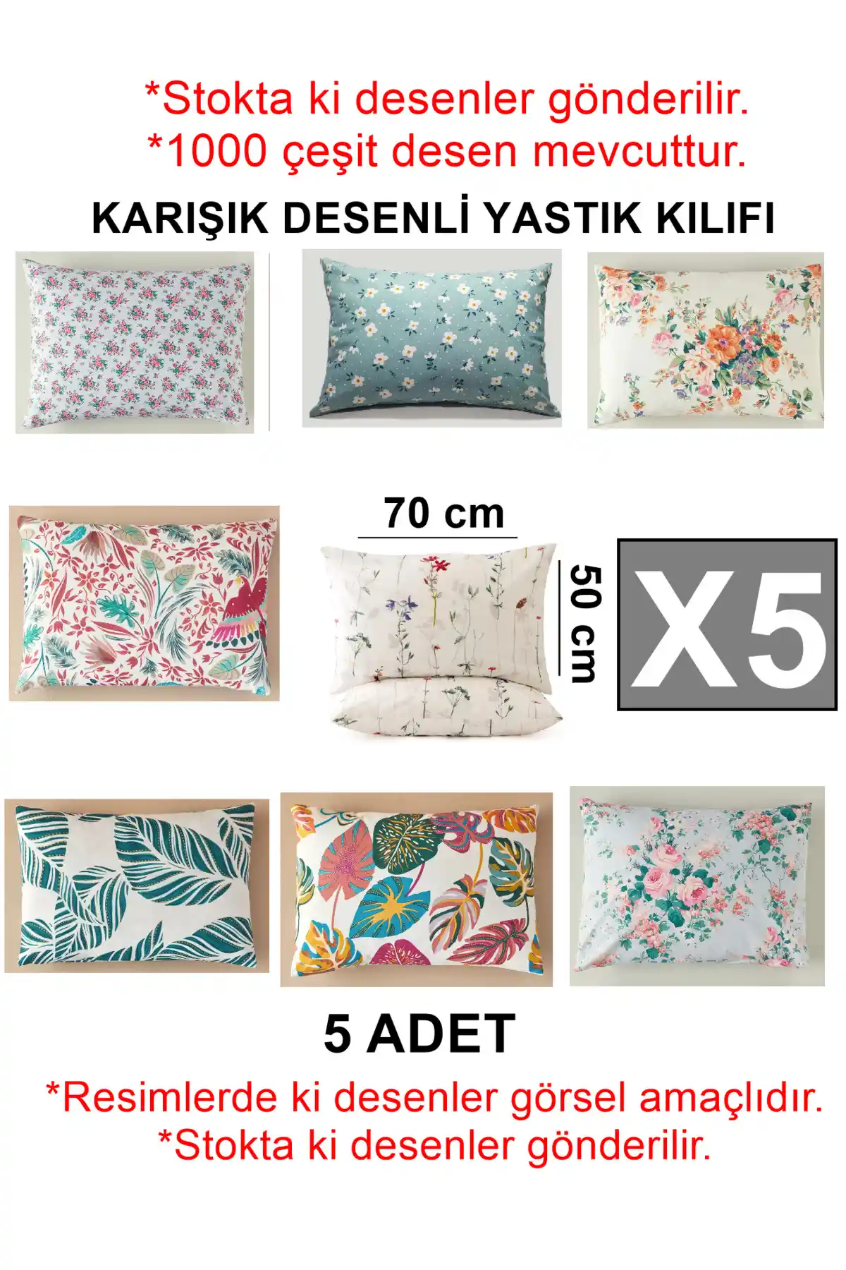 Molisahome Renkli ve Çiçek Desenli Yastık Kılıfı Dekorasyon Çözümü