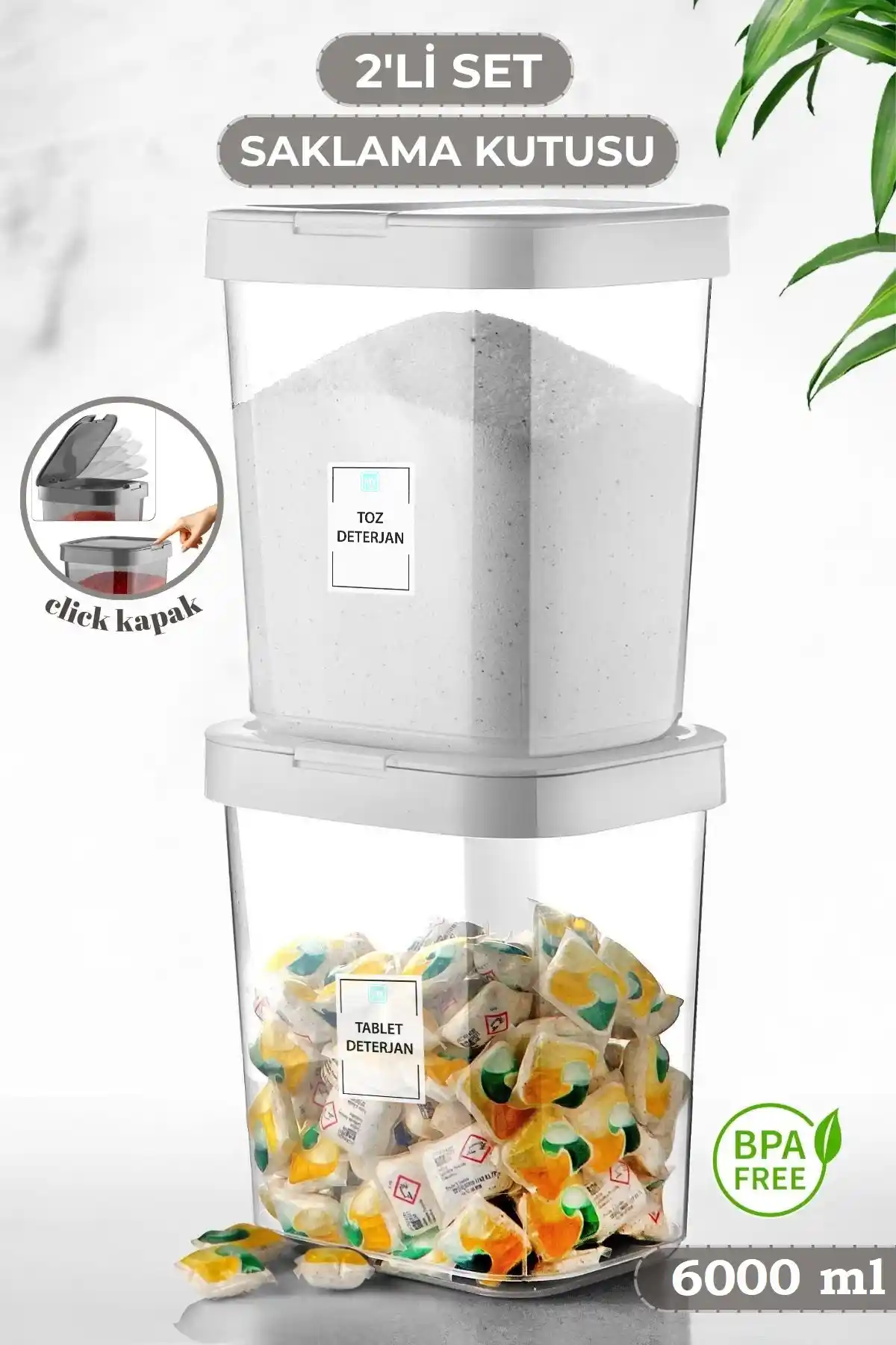 MYBOX 2'li Kapaklı Saklama Kabı Seti ile Banyonuzda Düzen ve Hijyen Sağlayın