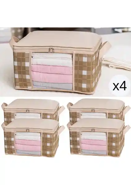 Nacarev 4 Adet Küçük Boy Pencereli Ekose Bej Dolap İçi Hurç Seti Detaylı İnceleme ve Kullanım Rehberi