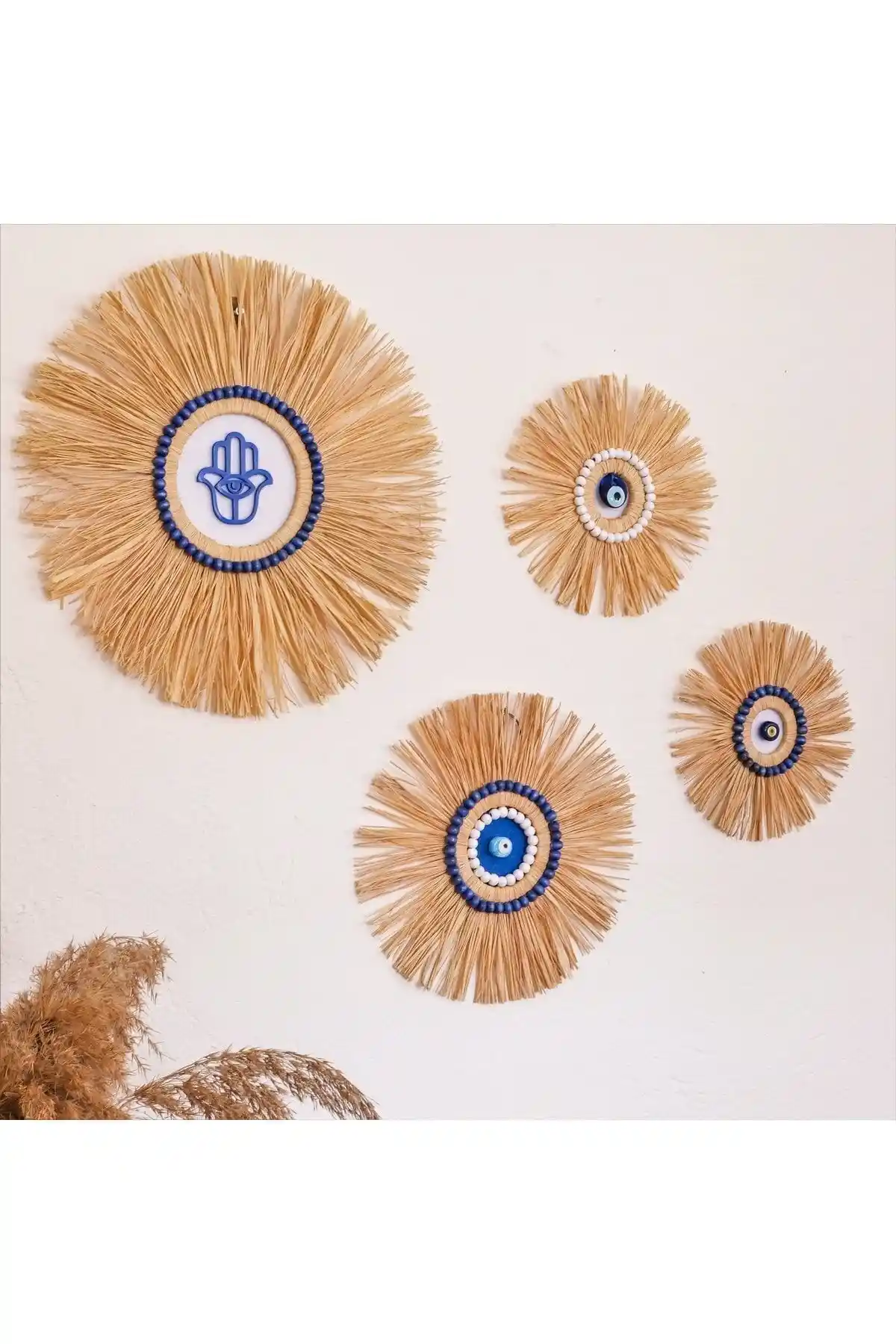 Nefisenem Ev Dekorasyonu: Mavi Nazar Boncuklu Set ile Şıklık ve Koruma Sağlayan Tasarım