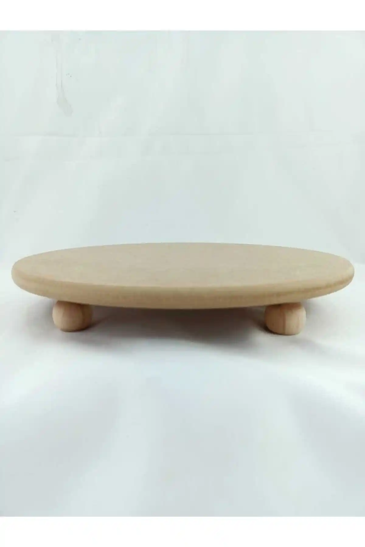 Neşeli Ahşap 28 Cm Yuvarlak Ayaklı Sunumluk Estetik ve Dayanıklı Tasarım