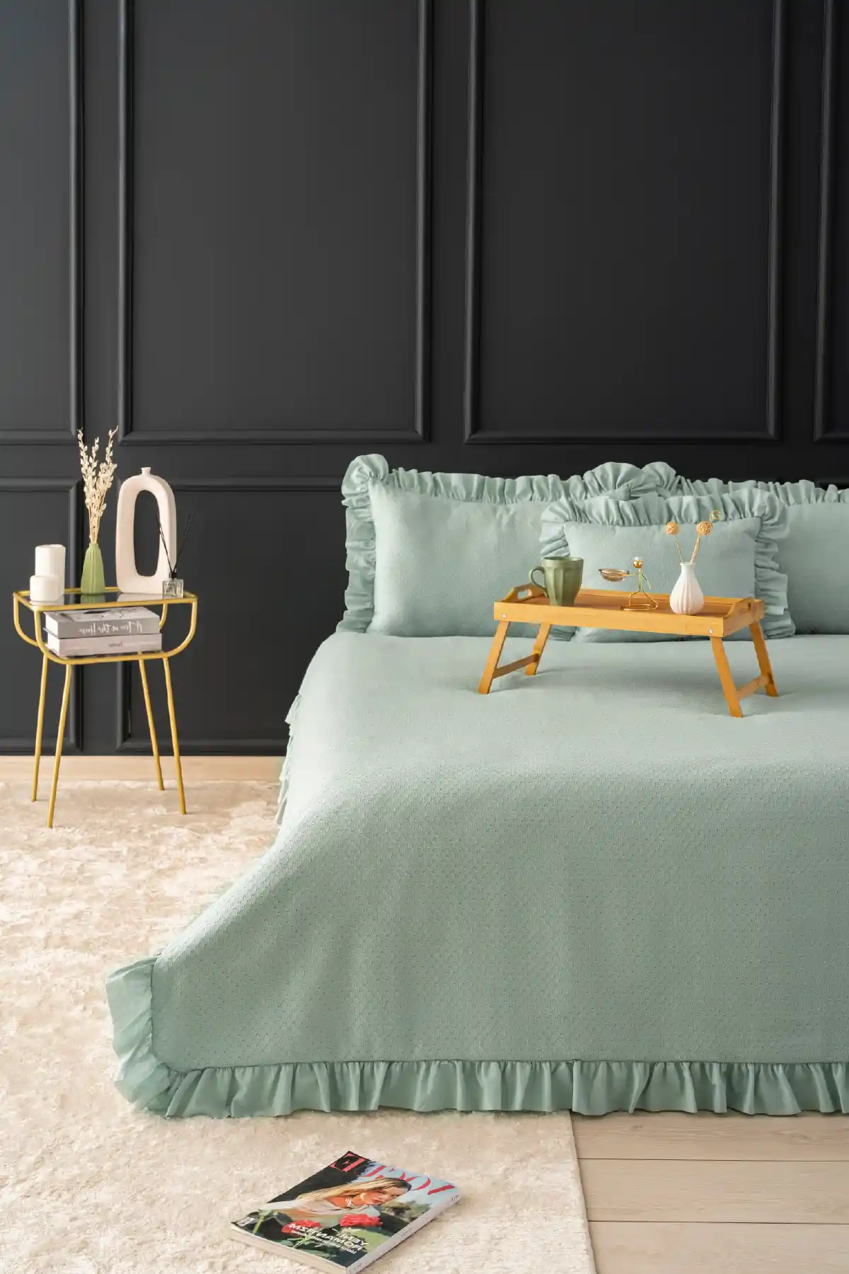 Odamoda Eva Tek Kişilik Pike Yatak Örtüsü Takımı doğal pamuklu dayanıklı ve şık tasarım