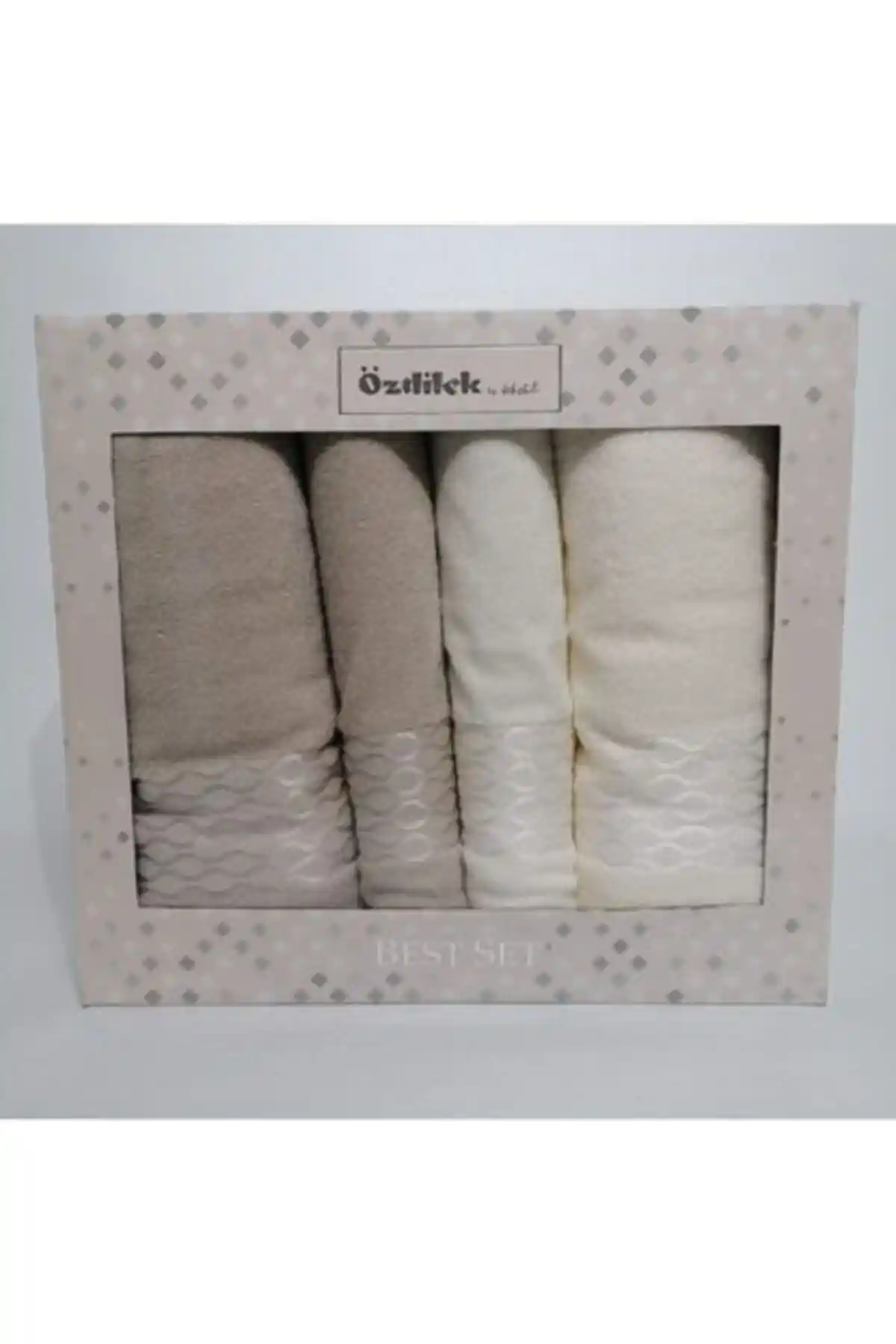 Özdilek Elissa Best Set Hamam Takımı: Şık ve Dayanıklı Pamuklu Banyo Seti