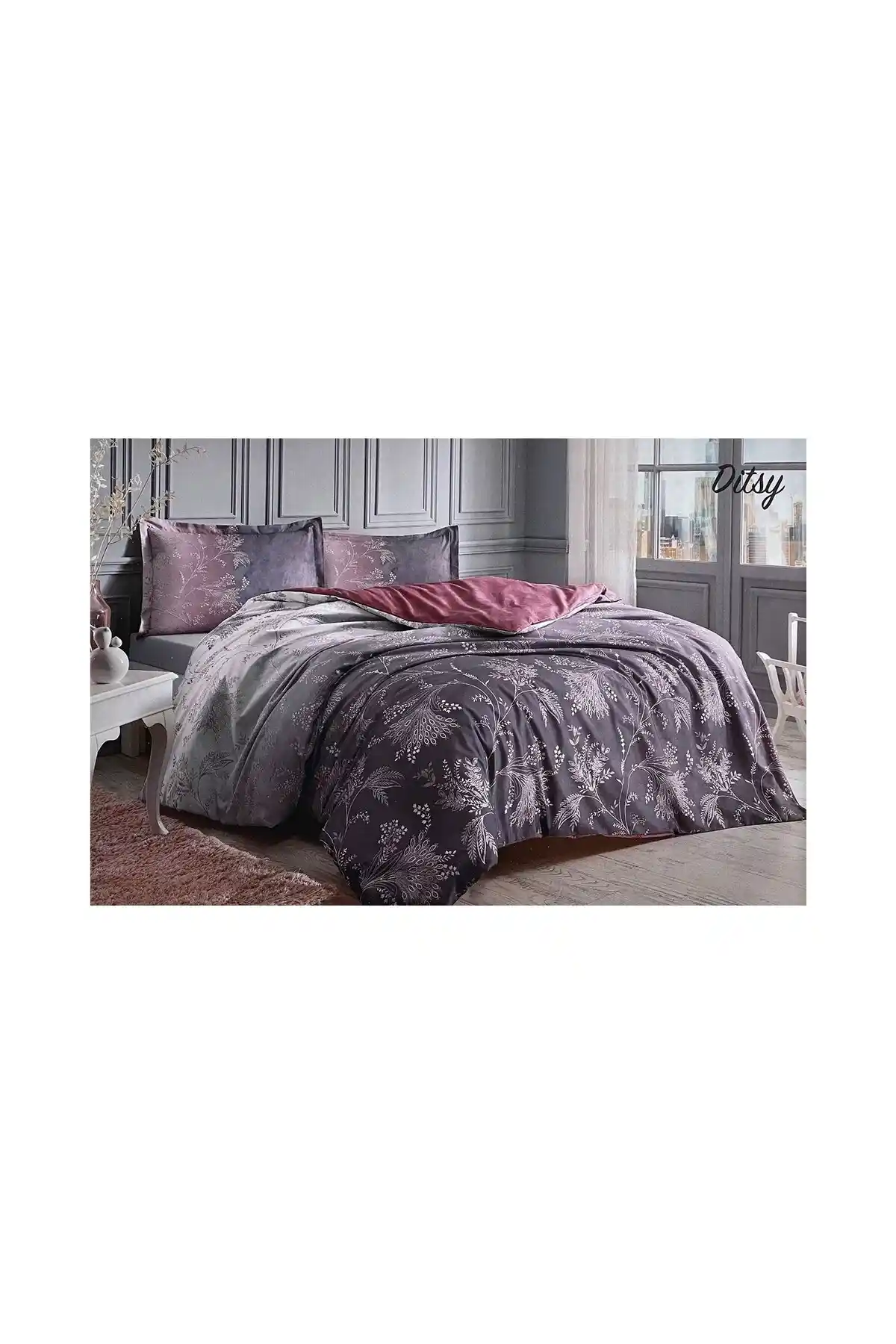 Özdilek Mor Dıtsy Çift Kişilik Nevresim Takımı: Estetik ve Konforun Buluşması