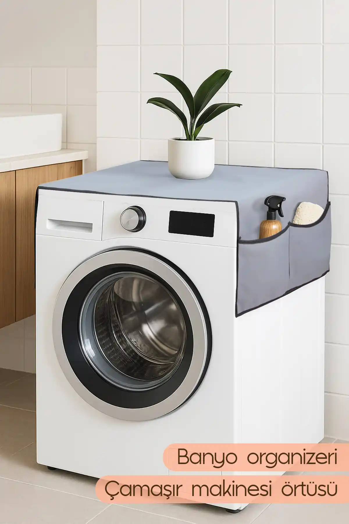 Palm Design Çok Amaçlı Çamaşır Makinesi ve Buzdolabı Örtüsü Günlük Kullanım İçin Uygun