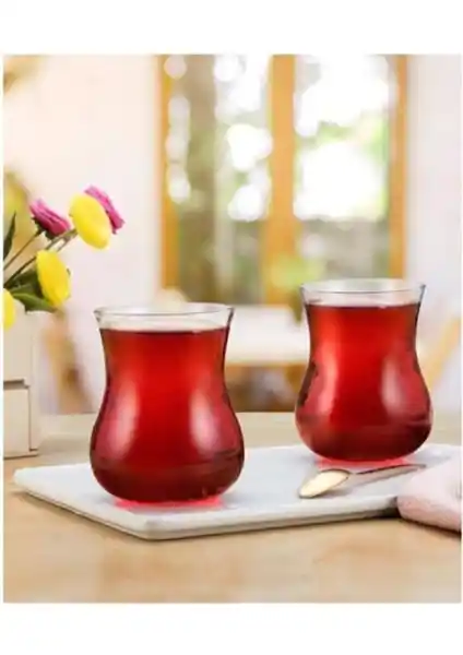 Paşabahçe 42801 Semaver Çay Bardağı Seti Büyük Boy, Şık ve Dayanıklı Cam Tasarımıyla