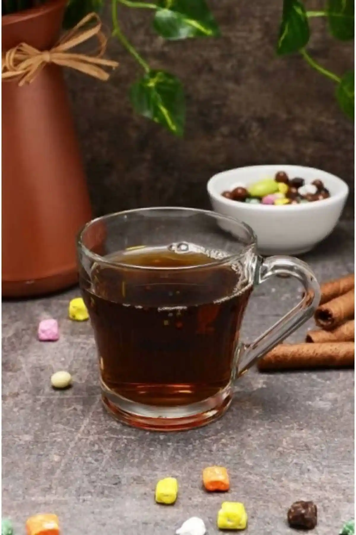 Paşabahçe 55233 Chroma Kulplu Çay Bardağı Seti Estetik ve Dayanıklı Tasarım