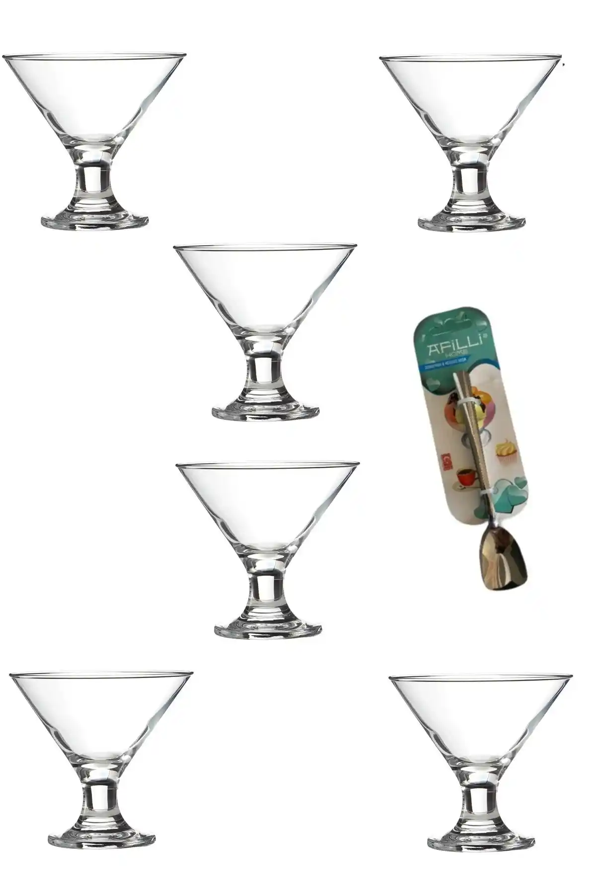 Paşabahçe Ice Ville Dondurma ve Tatlı Kasesi Seti Şık ve Dayanıklı Cam Tasarım