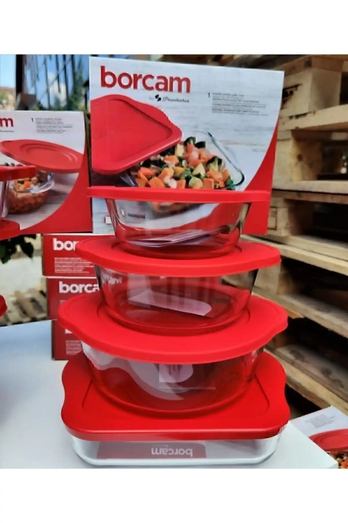 Paşabahçe Kırmızı Kapaklı Borcam Seti: Dayanıklı ve Çok Yönlü Mutfak Gereçleri