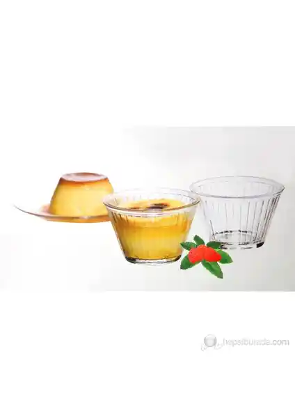 Paşabahçe Krem Karamel Kase Seti 6'lı: Şık ve Dayanıklı Cam Tatlı Kaseleri