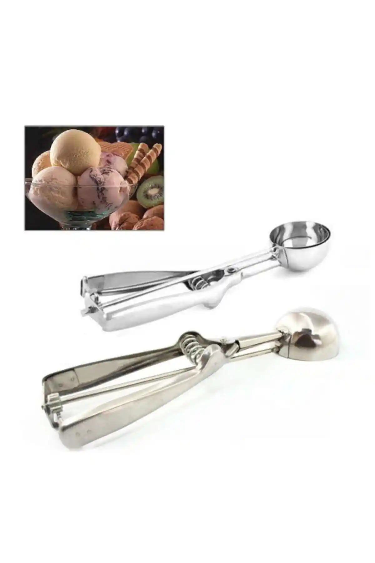 Paslanmaz Çelik Top Dondurma ve Helva Kaşığı Türkiye Menşei Güvenilir Mutfak Gereciği