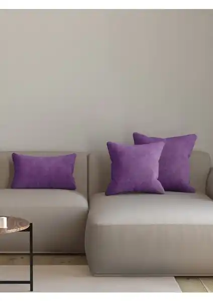 Pastel Kadife Dokulu Erik Moru Kırlent Yastık Kılıfı Ev Dekorasyonunda Şıklık ve Konfor