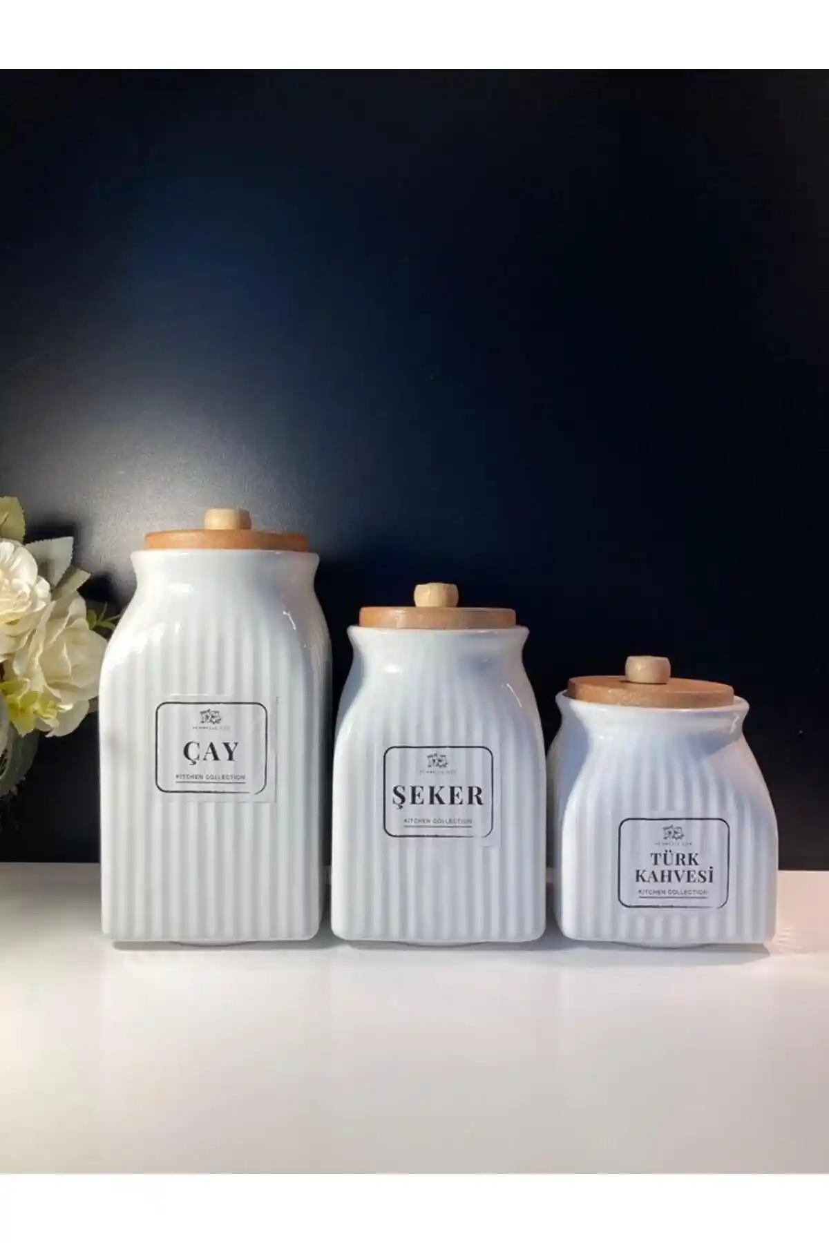 Pembelia Life 3 Boy Boyutlu Porselen Saklama Takımı ile Mutfakta Şıklık ve Fonksiyonellik