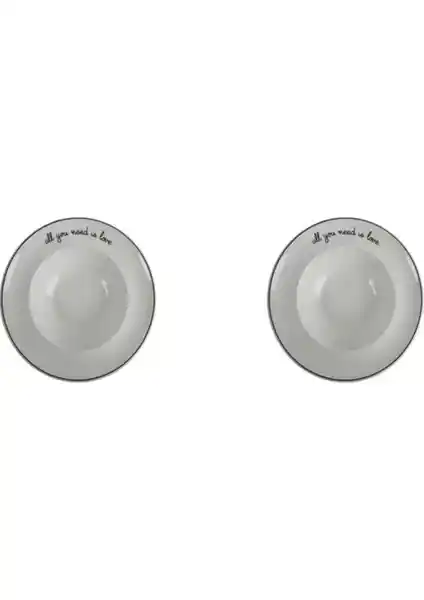 Porland Hope 26 cm Beyaz Yuvarlak Çukur Tabak Seti Modern ve Dayanıklı Sofra Şıklığı