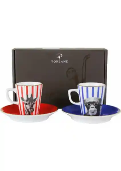 Porland Wild Life Porselen Kahve Takımı Modern Tasarım ve Şık Detaylar