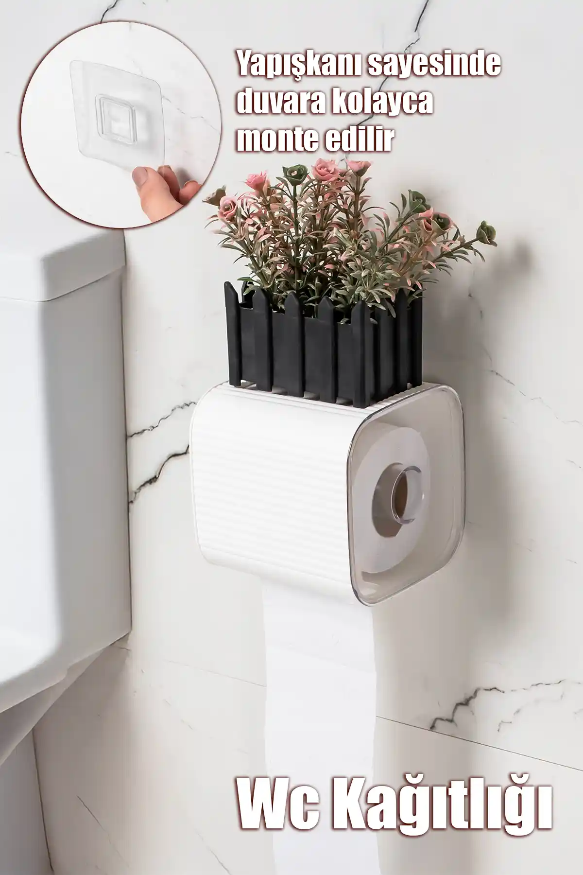 Porsima 2041 Yapışkanlı Banyo Tuvalet Kağıtlığı Modern ve Pratik Tasarım