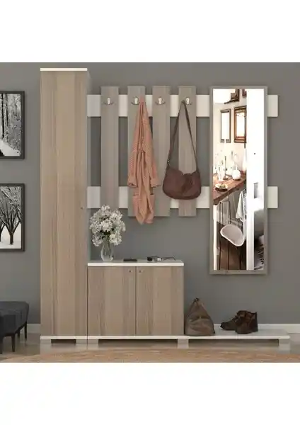 Remaks Akasya Vestiyer Portmanto Takımı Cordoba Modern ve Sağlıklı Dekorasyon Çözümü