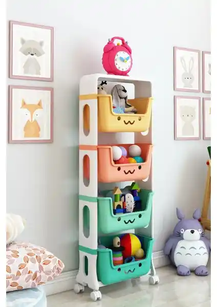 Remaks Candy Çok Amaçlı Oyuncak Dolabı: Modern ve Çok Fonksiyonlu Depolama Çözümü