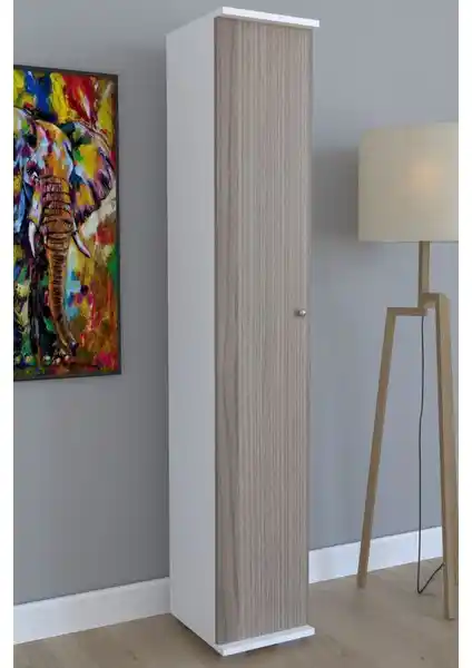 Remaks Konak 6 Raflı Tek Kapaklı Çok Amaçlı Boy Dolabı Modern ve Fonksiyonel Tasarım