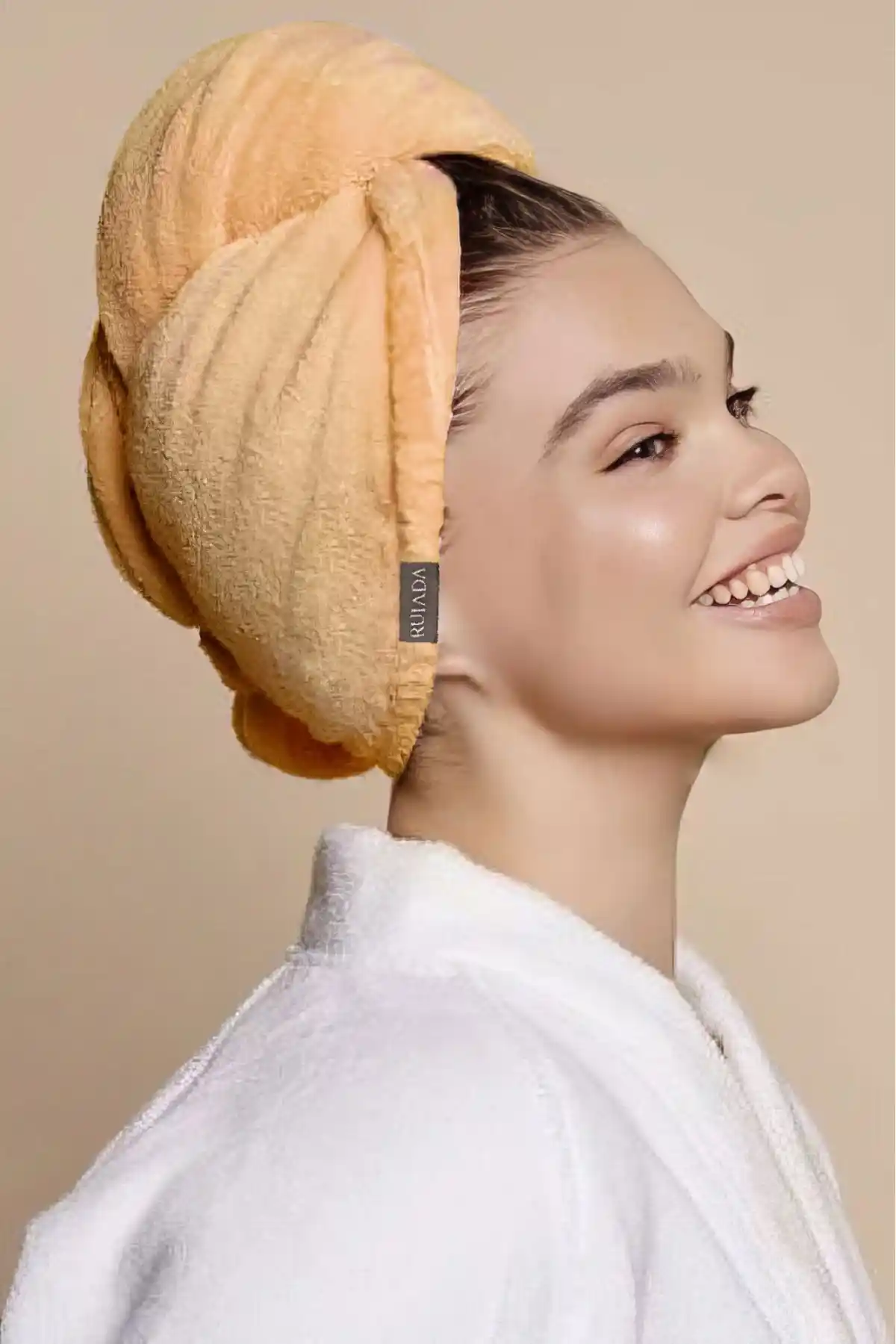 RU RUIADA %100 Pamuk Saç Kurutma Bonesi Estetik ve Pratik Kullanım İçin Uygun