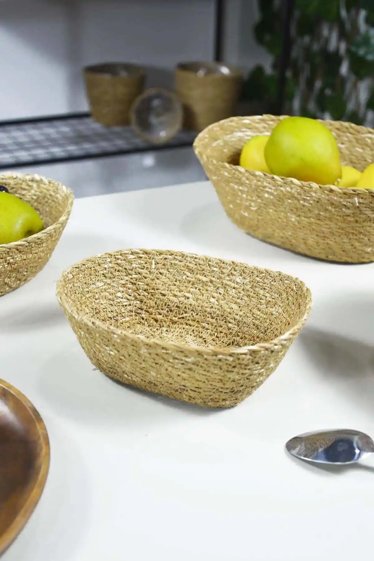 SepetçiBaba Hasır Dikdörtgen Sepet: Doğal ve Estetik Çok Amaçlı Depolama Çözümü