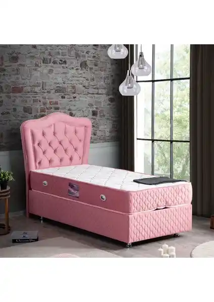 Setay Camelli Pembe Tek Kişilik Baza Başlık Seti Modern Tasarım ve Kolay Kurulum