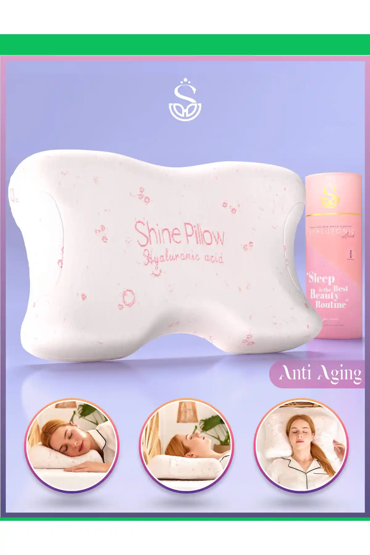 Shine Pillow Kırışıklık Önleyici Ortopedik Yastık: Cilt Sağlığı ve Uyku Konforu İçin Modern Çözüm