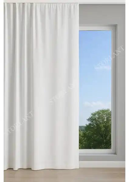 Storlant Kar Beyaz Saten Güneşlik: Estetik ve Fonksiyonellik Sunan Modern Perde Çözümü