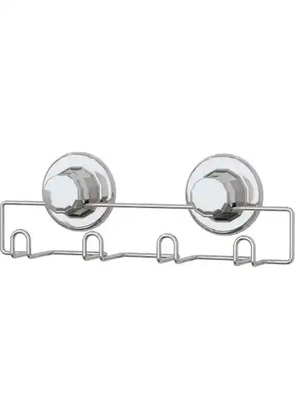 Tekno-tel Vakumlu 4'lü Krom Banyo ve Mutfak Askısı Modern ve Pratik Tasarım