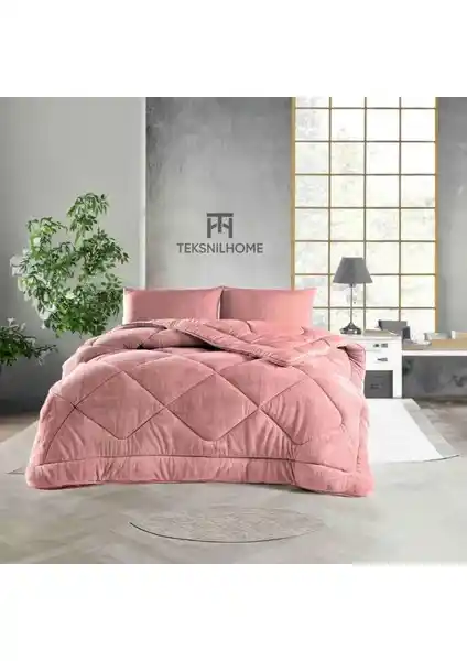 Teksnil Home Pembe Welsoft Çift Kişilik Yorgan Konfor ve Estetik Birlikteliği
