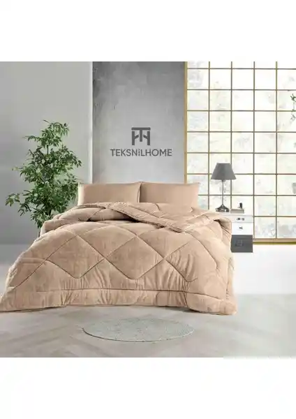 Teksnil Home Tek Kişilik Bej Welsoft Yorgan: Şık ve Konforlu Uyku İçin Ideal Seçenek