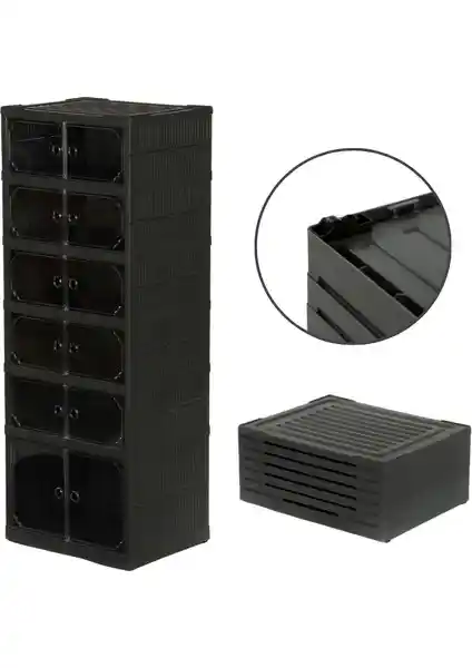 Terracy Home Garden 6 Raflı Çok Amaçlı Katlanabilir Dolap Modern ve Pratik Ev Düzenleme Çözümü