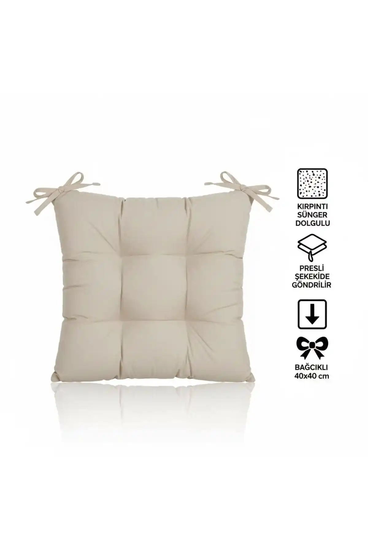 Tezkohome Pofidik Kare Sandalye Minderi 40x40 cm Konfor ve Şıklık Sunar