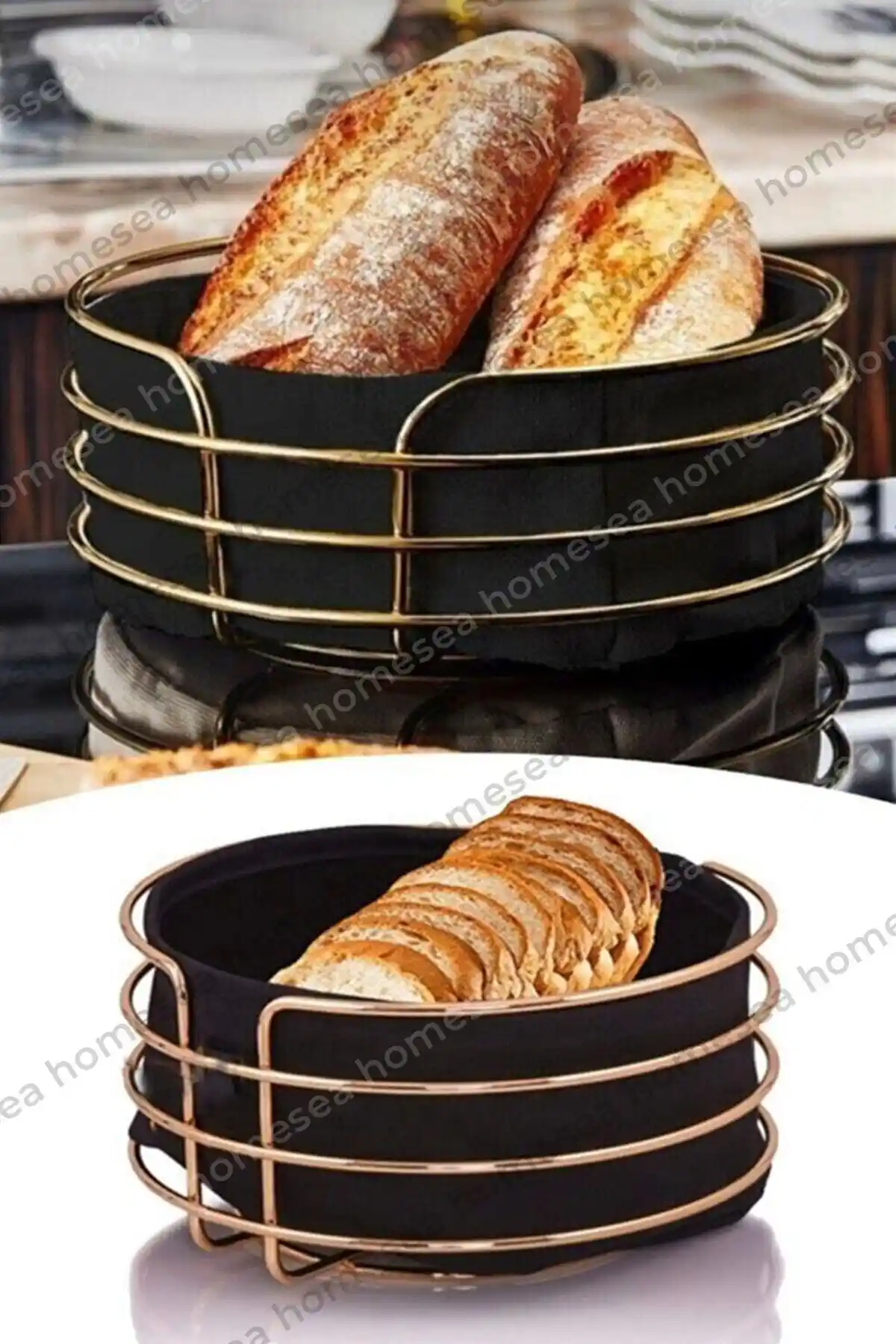 Tinsmith Yuvarlak Ekmeklik Sepet: Modern ve Çok Amaçlı Paslanmaz Çelik Tasarım