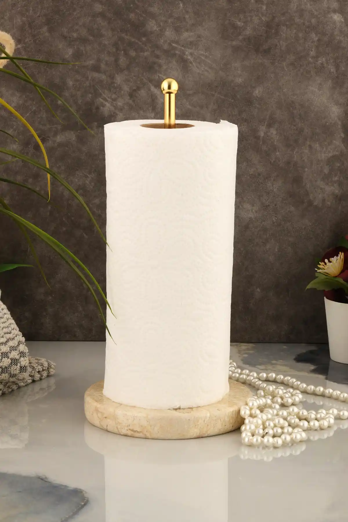 TR Turan Collection ALASKA Gold Kaplama Bej Mermer Kağıt Havluluk Detayları ve Kullanım Alanları